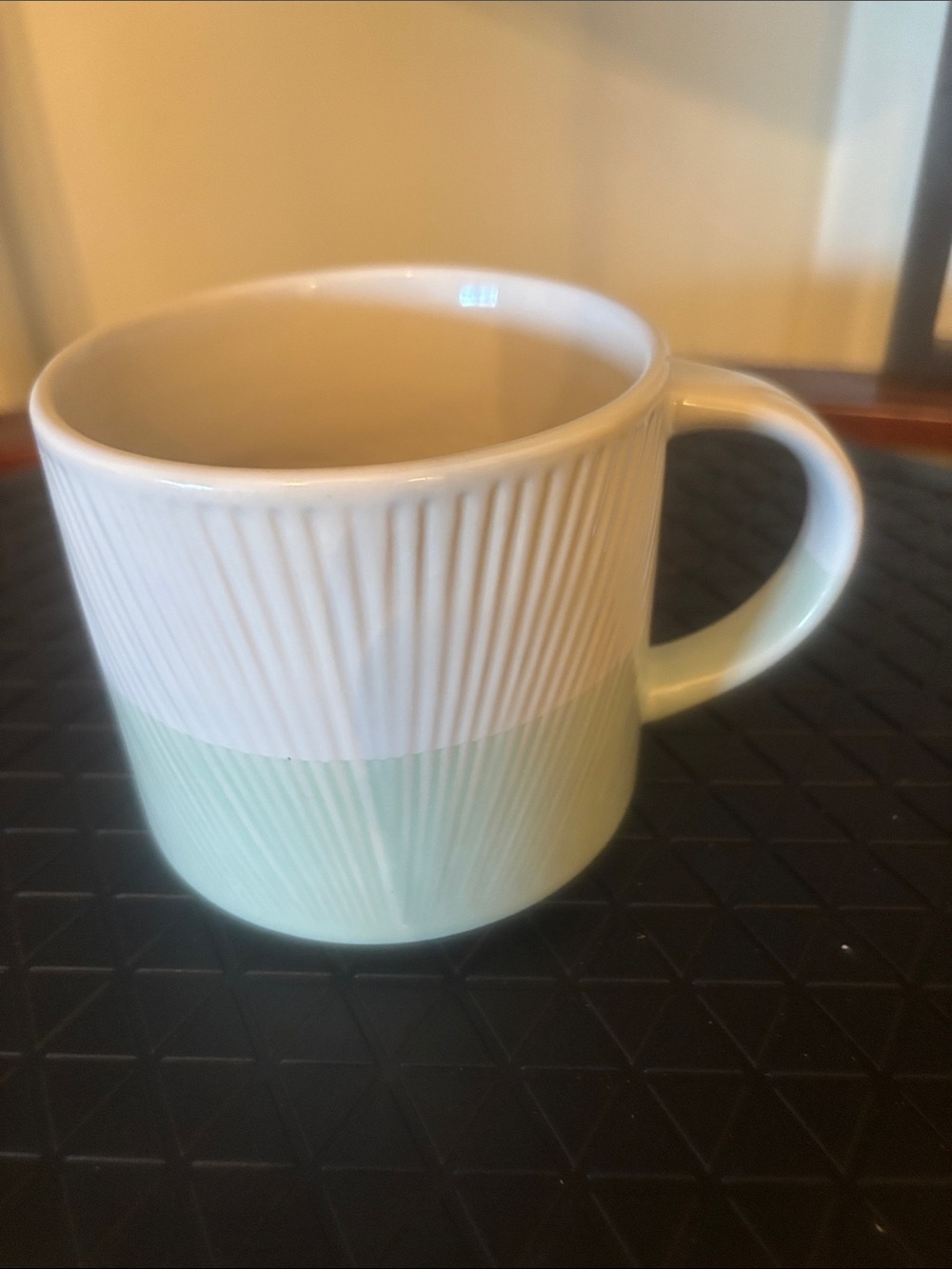 Starbucks White and Mint Green Ribbed Ceramic Mug - Picture 4 of 7